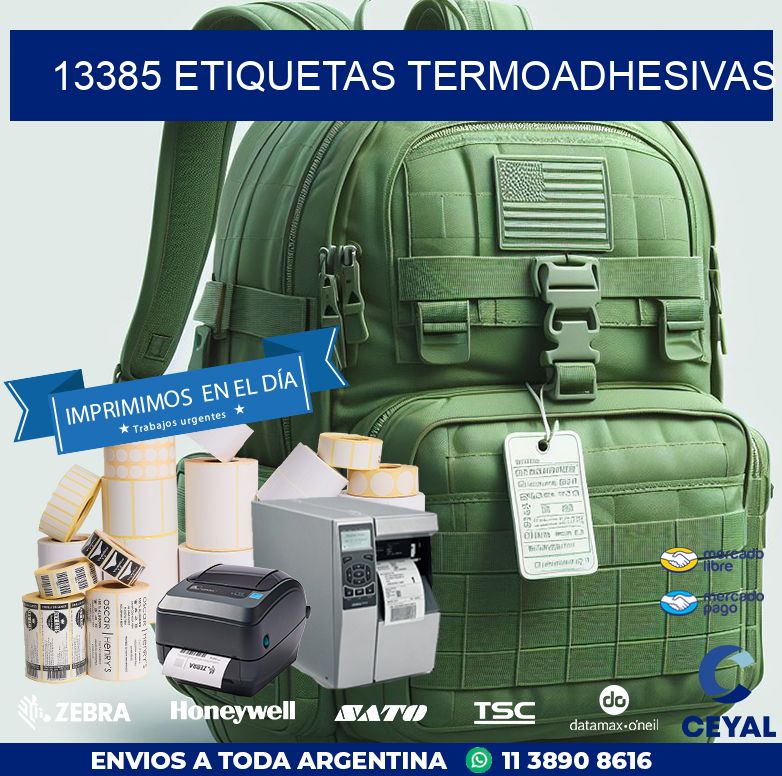 13385 etiquetas termoadhesivas