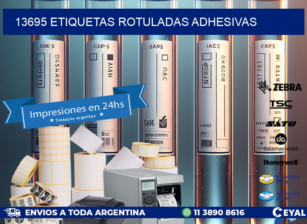 13695 etiquetas rotuladas adhesivas