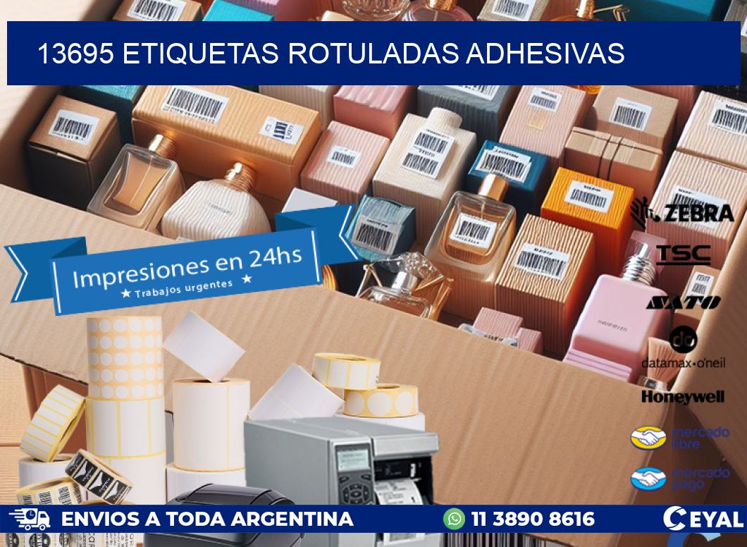 13695 etiquetas rotuladas adhesivas