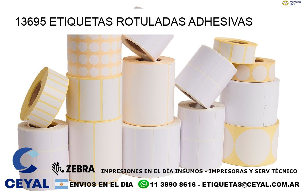 13695 etiquetas rotuladas adhesivas