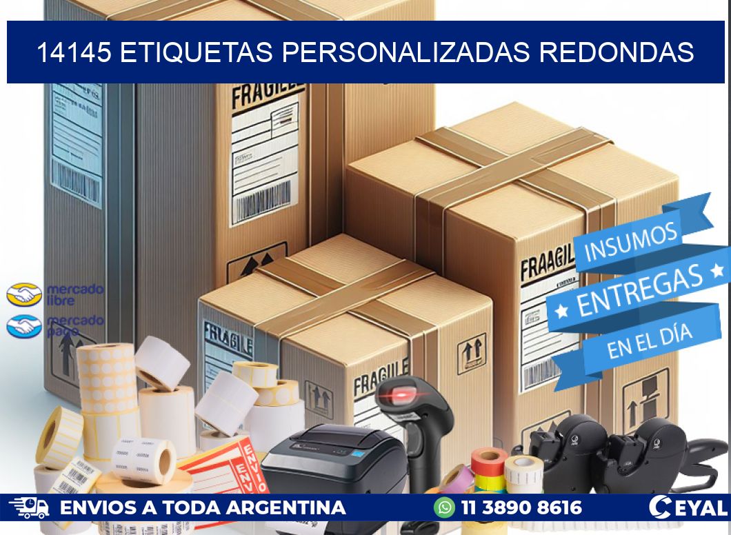 14145 Etiquetas personalizadas redondas