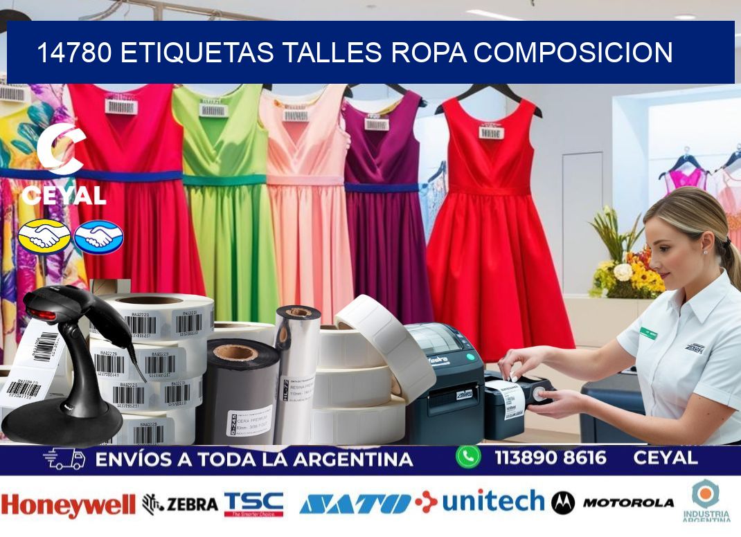 14780 ETIQUETAS TALLES ROPA COMPOSICION