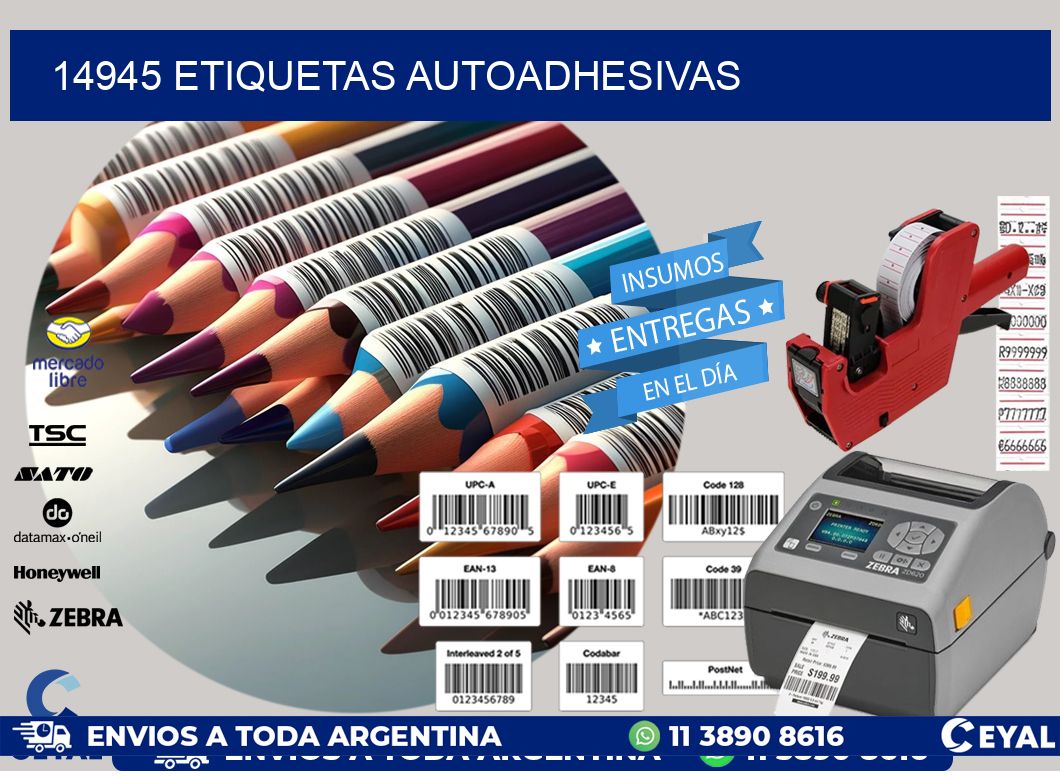 14945 etiquetas autoadhesivas