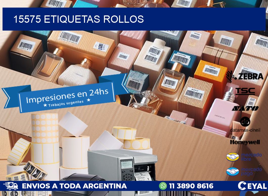 15575 etiquetas rollos