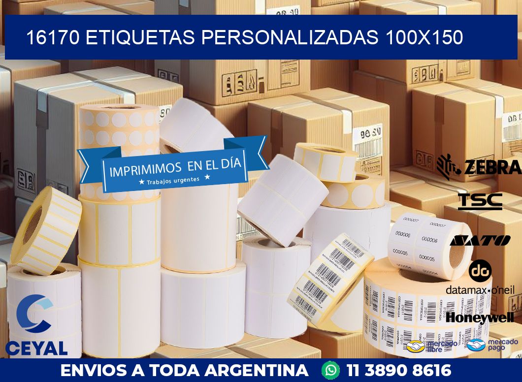 16170 Etiquetas personalizadas 100x150