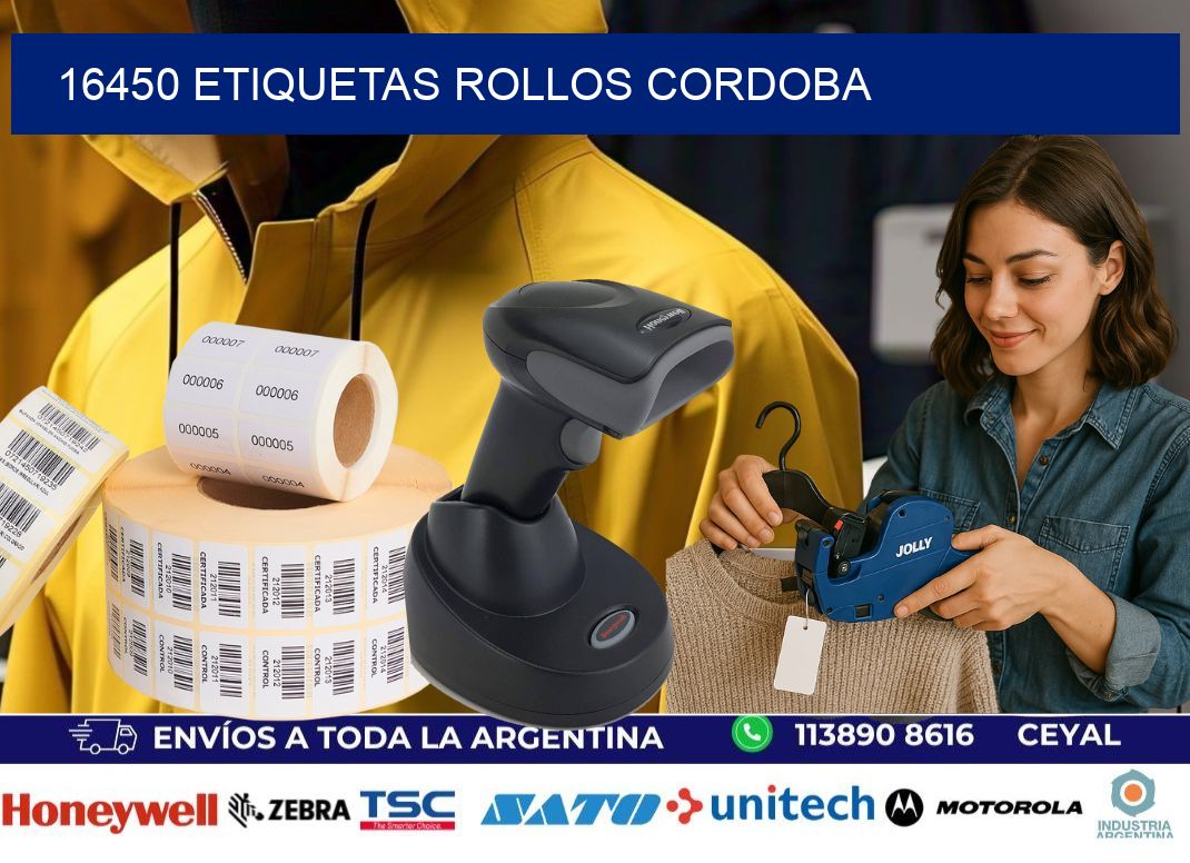 16450 etiquetas rollos CORDOBA