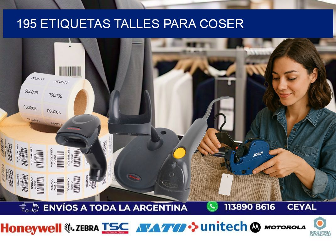 195 ETIQUETAS TALLES PARA COSER