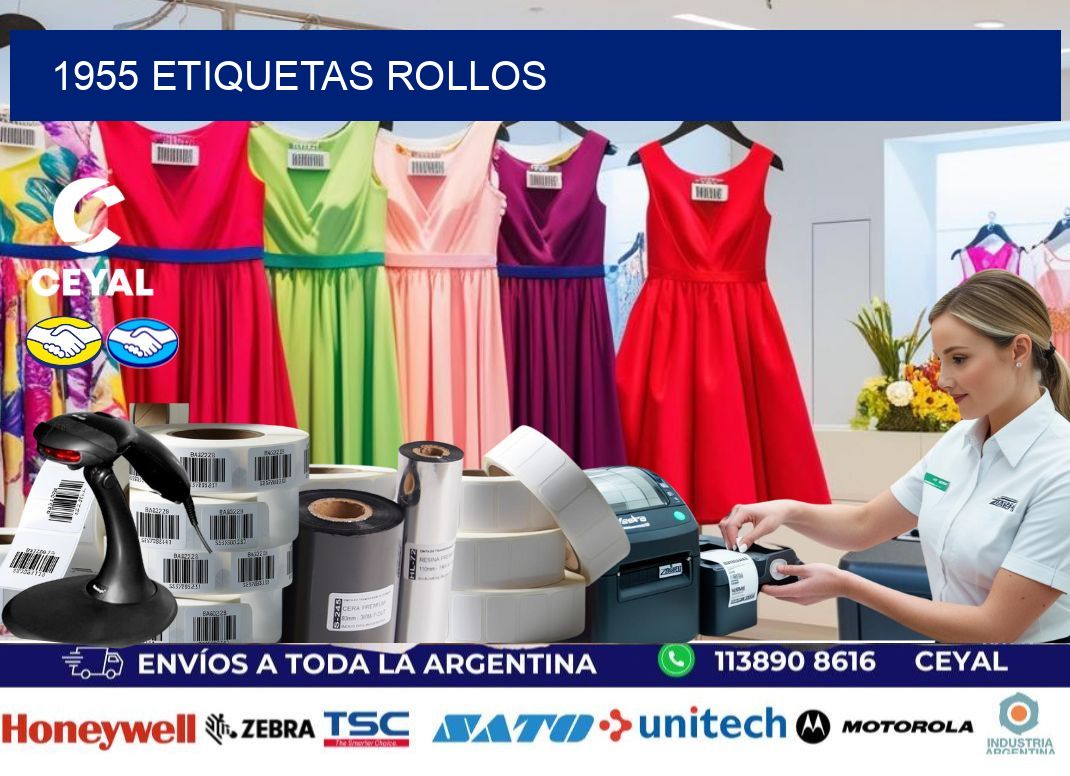 1955 etiquetas rollos