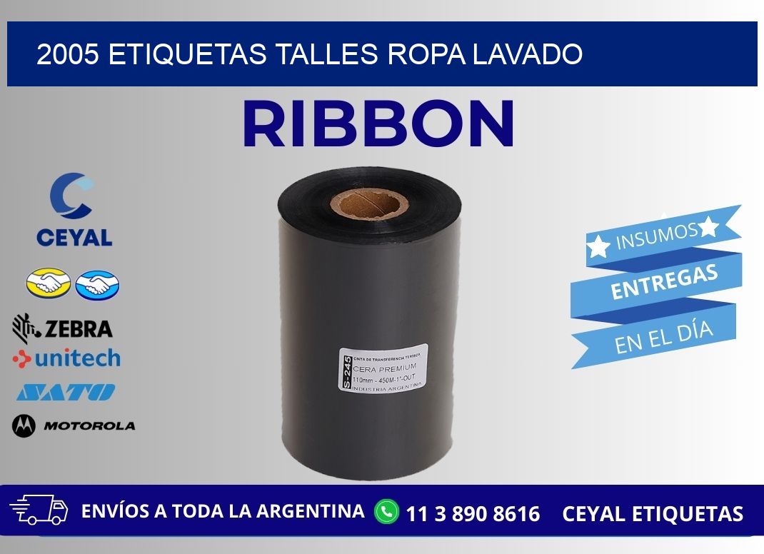 2005 ETIQUETAS TALLES ROPA LAVADO