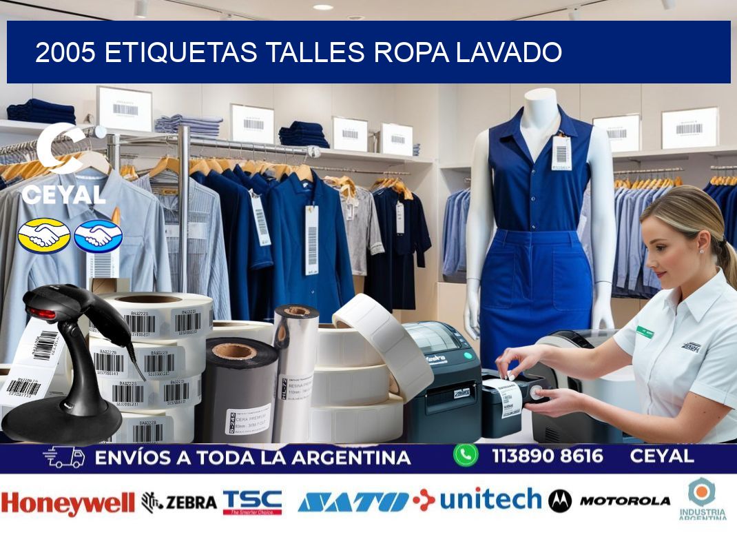 2005 ETIQUETAS TALLES ROPA LAVADO