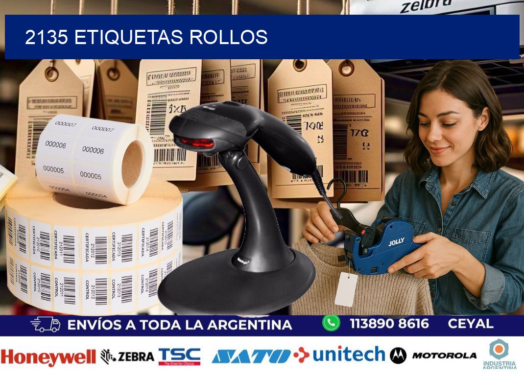 2135 etiquetas rollos
