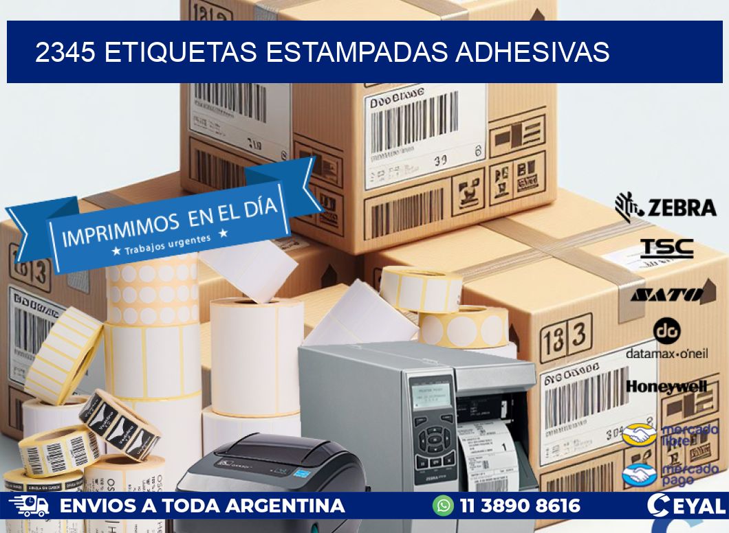 2345 etiquetas estampadas adhesivas