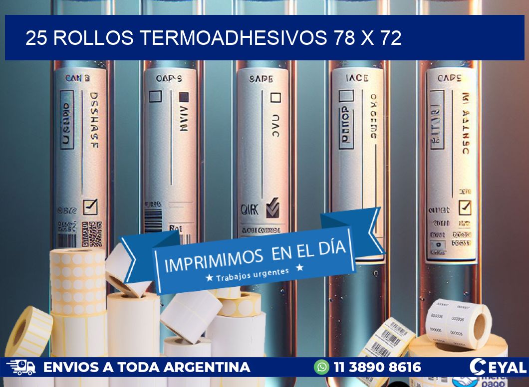 25 ROLLOS TERMOADHESIVOS 78 x 72