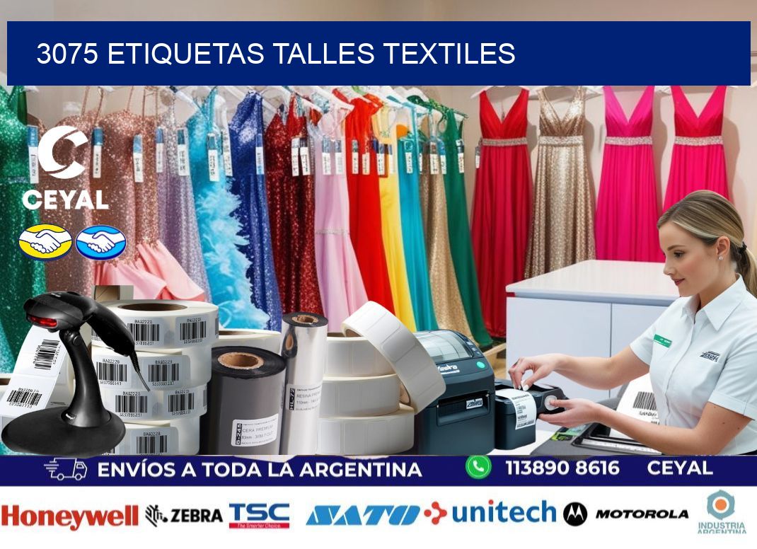 3075 ETIQUETAS TALLES TEXTILES