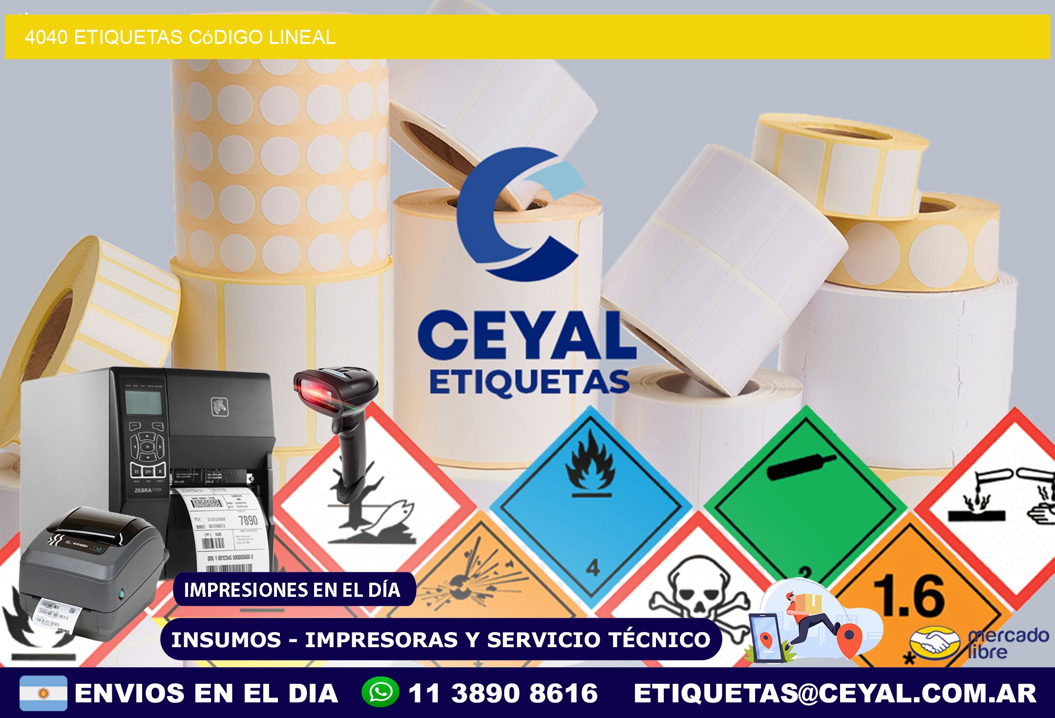 4040 Etiquetas código lineal