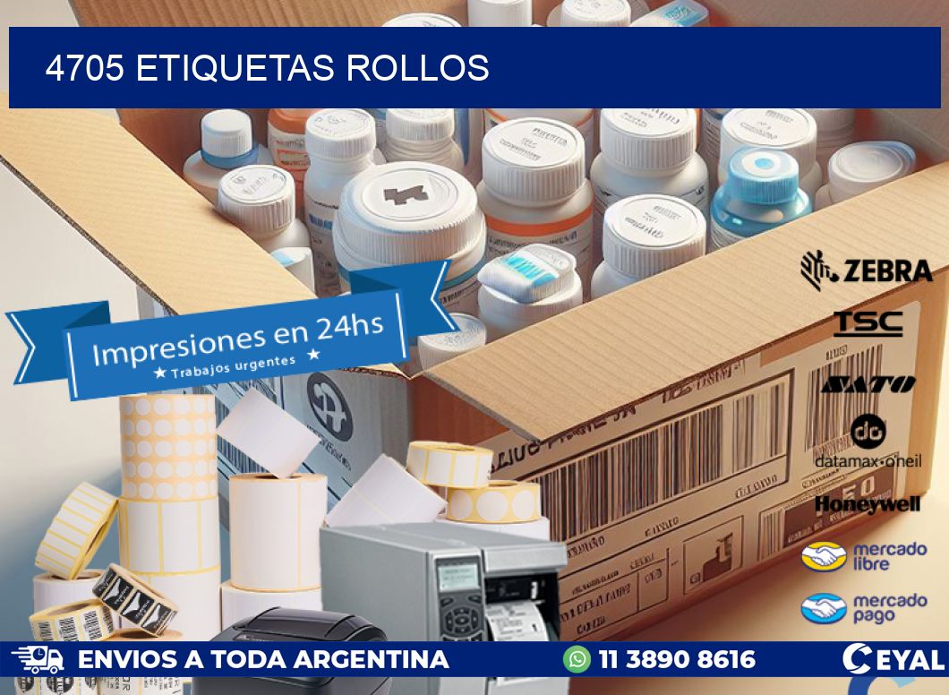 4705 etiquetas rollos