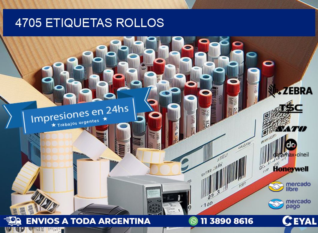 4705 etiquetas rollos