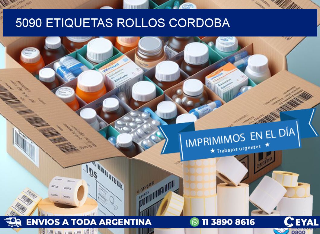 5090 etiquetas rollos CORDOBA