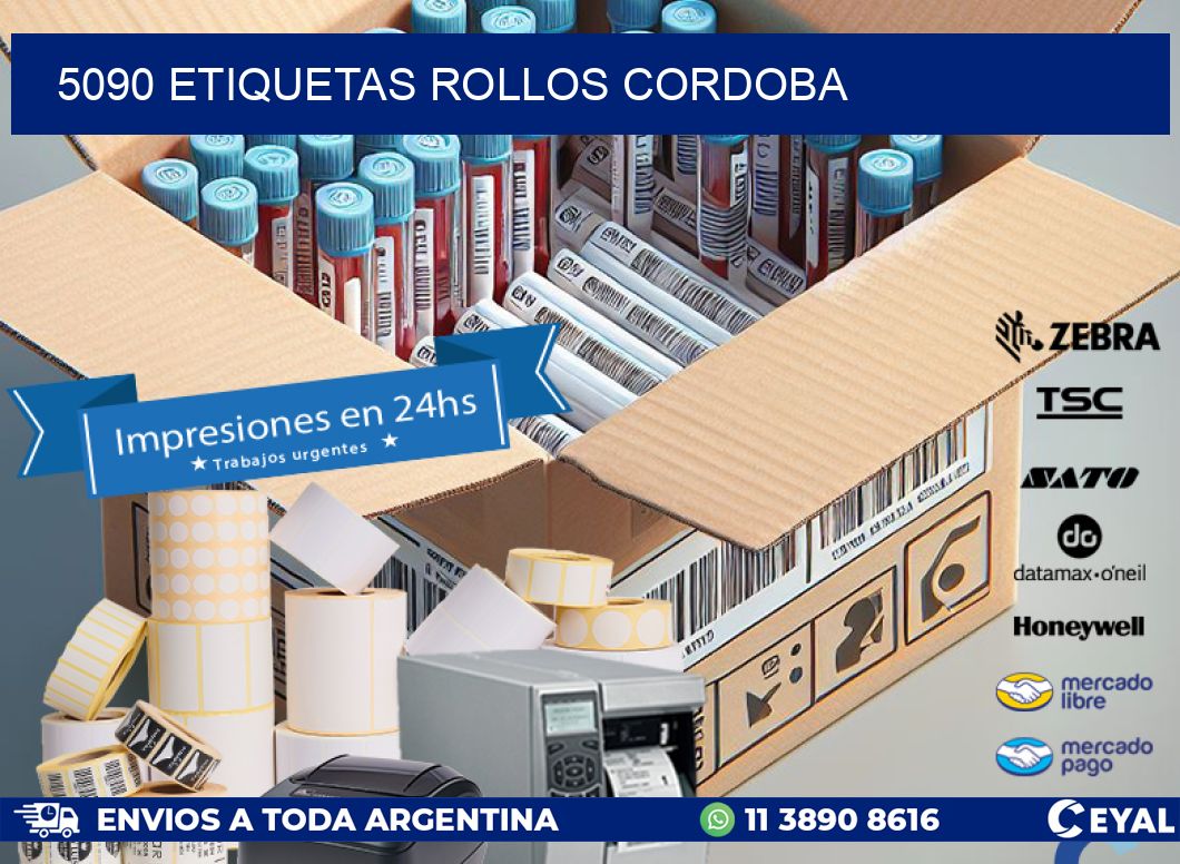 5090 etiquetas rollos CORDOBA