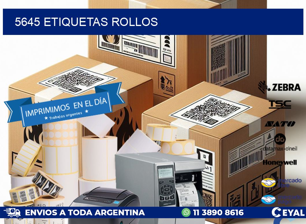 5645 etiquetas rollos