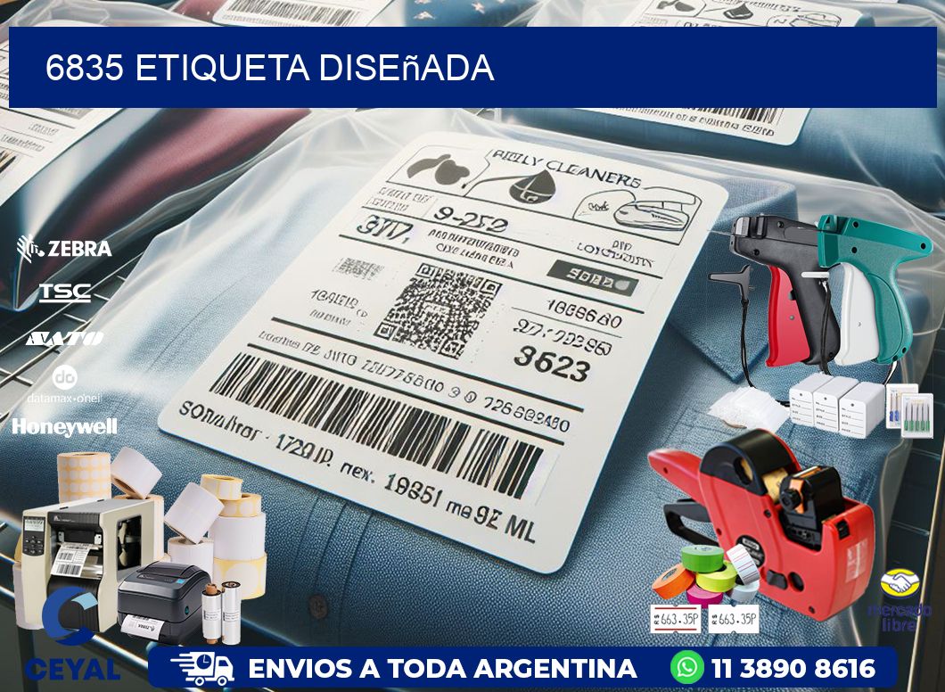 6835 etiqueta diseñada