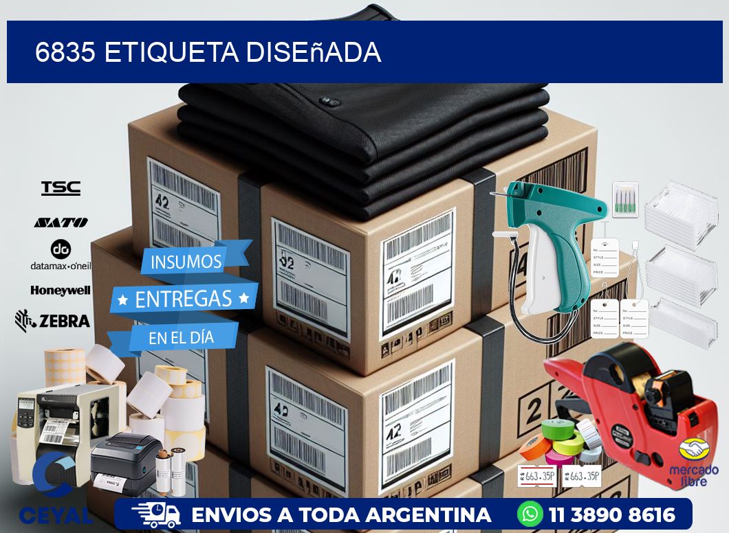 6835 etiqueta diseñada