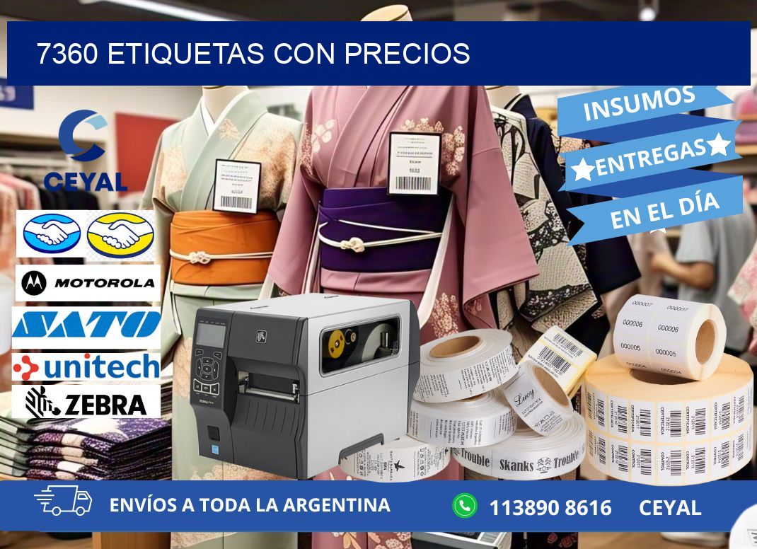 7360 etiquetas con precios