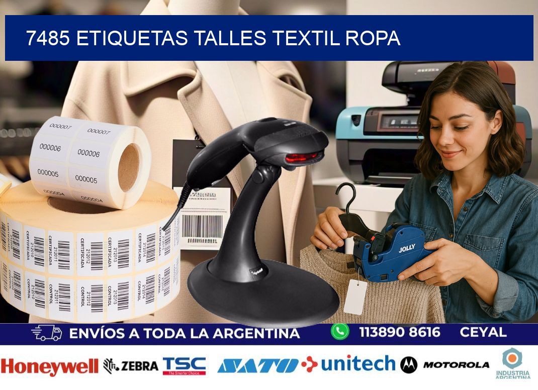 7485 ETIQUETAS TALLES TEXTIL ROPA