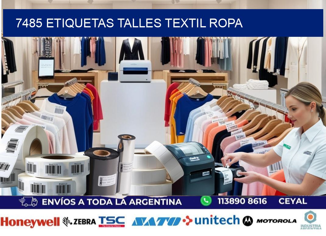 7485 ETIQUETAS TALLES TEXTIL ROPA