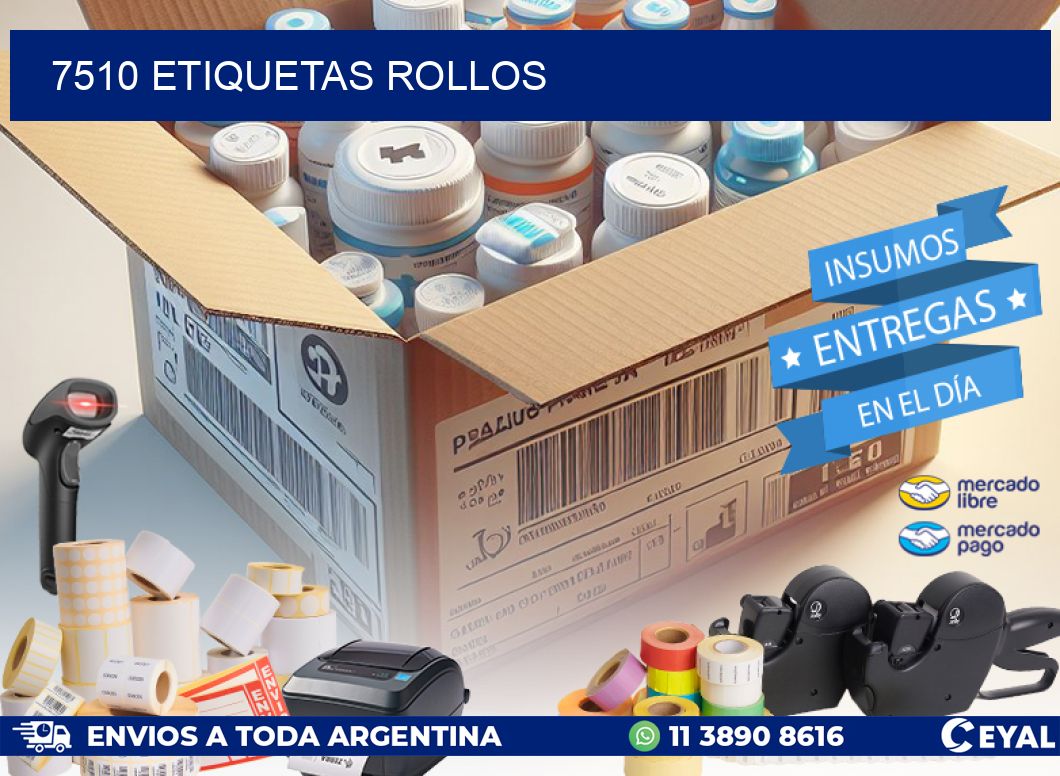 7510 etiquetas rollos