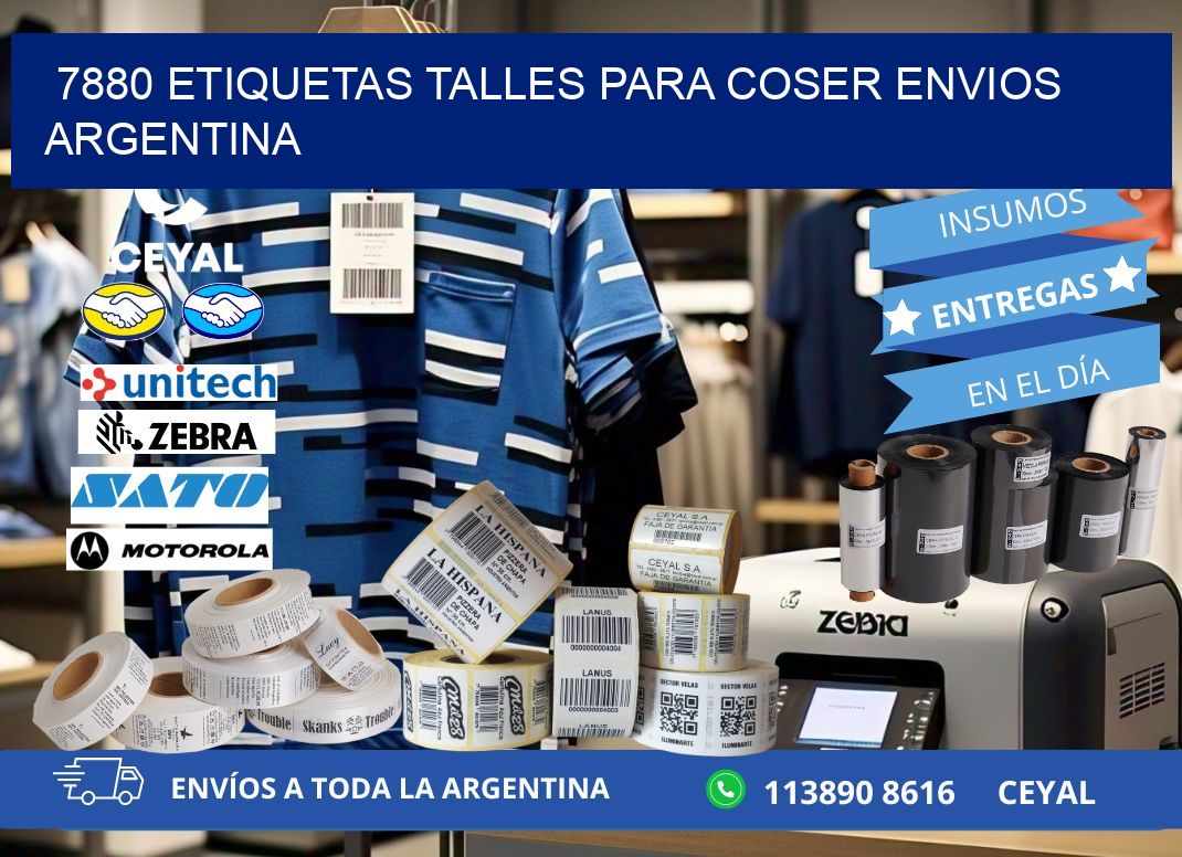 7880 ETIQUETAS TALLES PARA COSER ENVIOS ARGENTINA