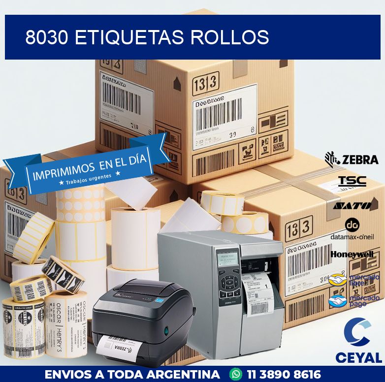 8030 etiquetas rollos
