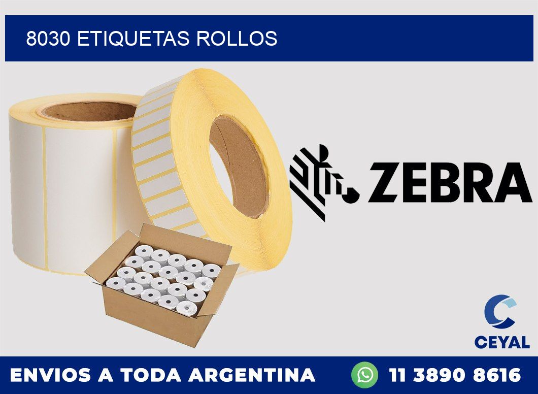 8030 etiquetas rollos