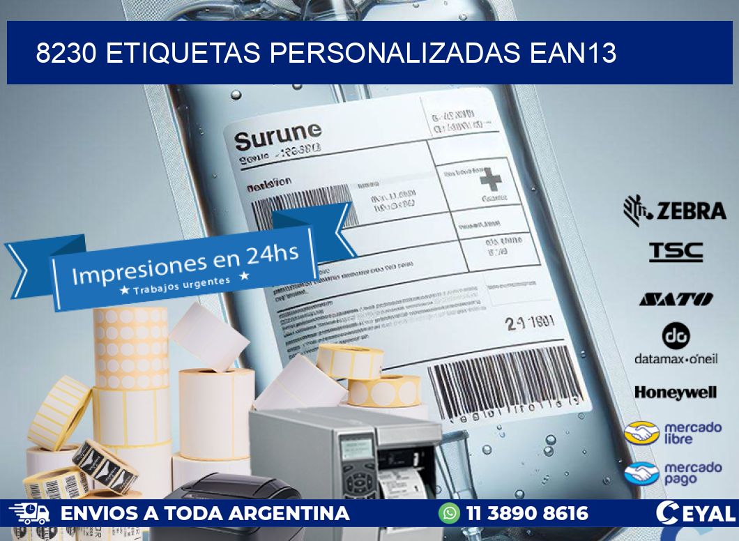 8230 Etiquetas personalizadas ean13