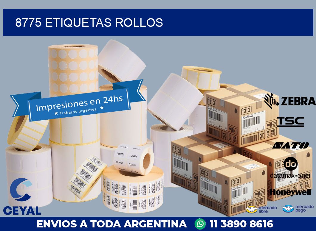 8775 etiquetas rollos