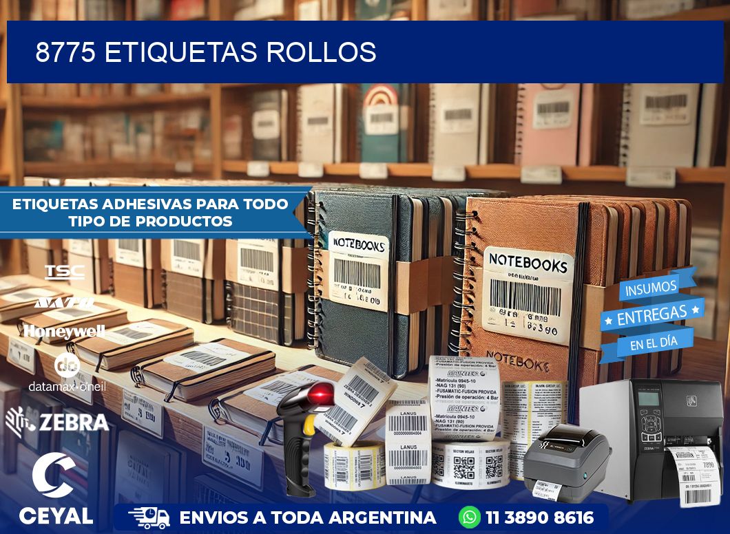 8775 etiquetas rollos