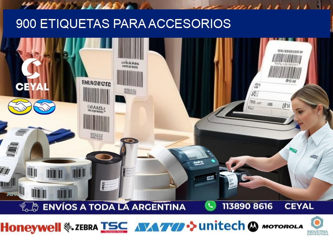 900 Etiquetas para accesorios