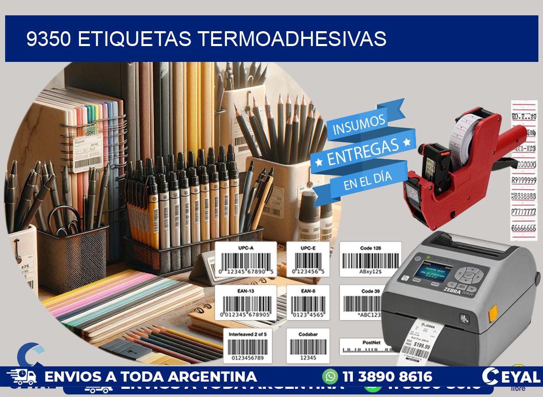 9350 etiquetas termoadhesivas