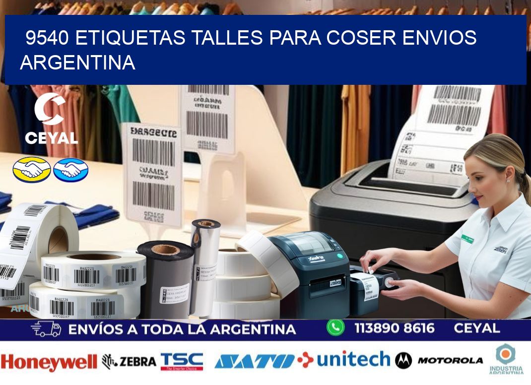 9540 ETIQUETAS TALLES PARA COSER ENVIOS ARGENTINA