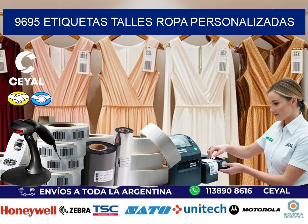 9695 ETIQUETAS TALLES ROPA PERSONALIZADAS