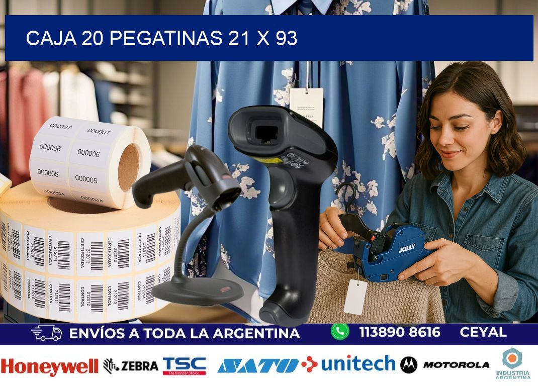 CAJA 20 PEGATINAS 21 x 93