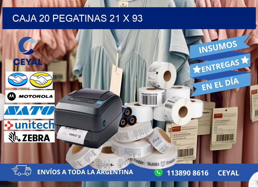 CAJA 20 PEGATINAS 21 x 93