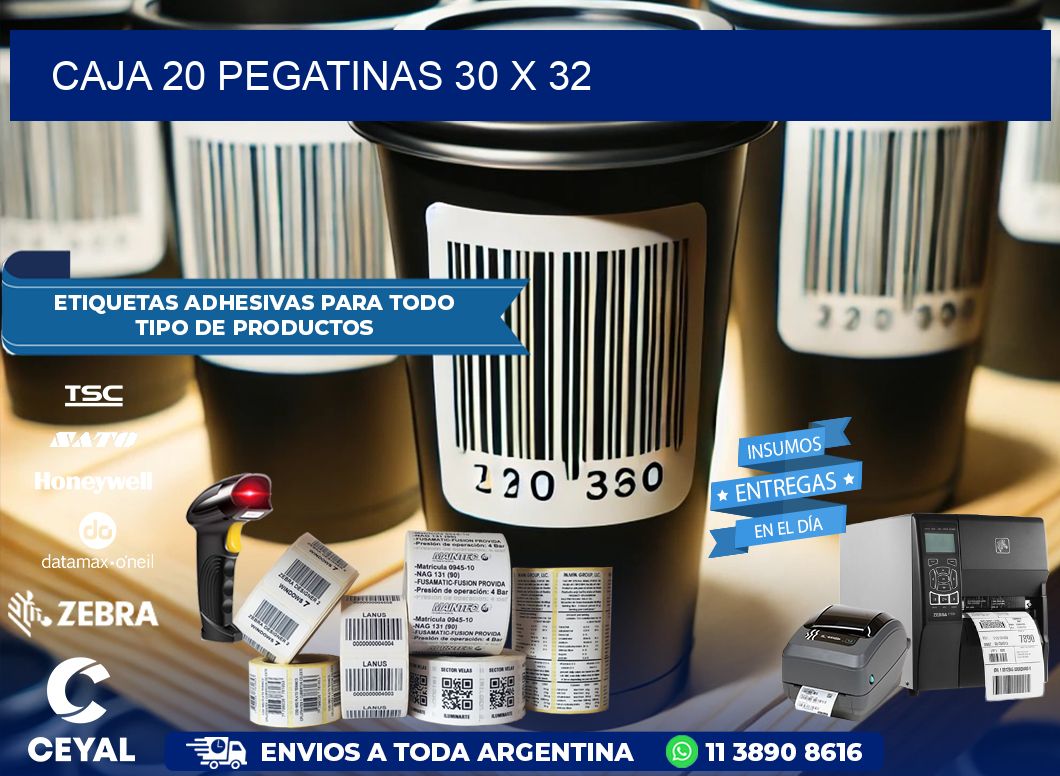 CAJA 20 PEGATINAS 30 x 32