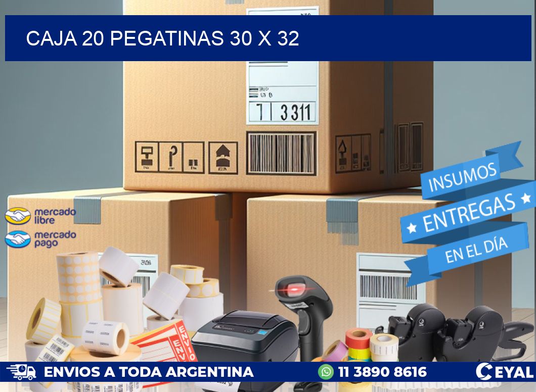 CAJA 20 PEGATINAS 30 x 32