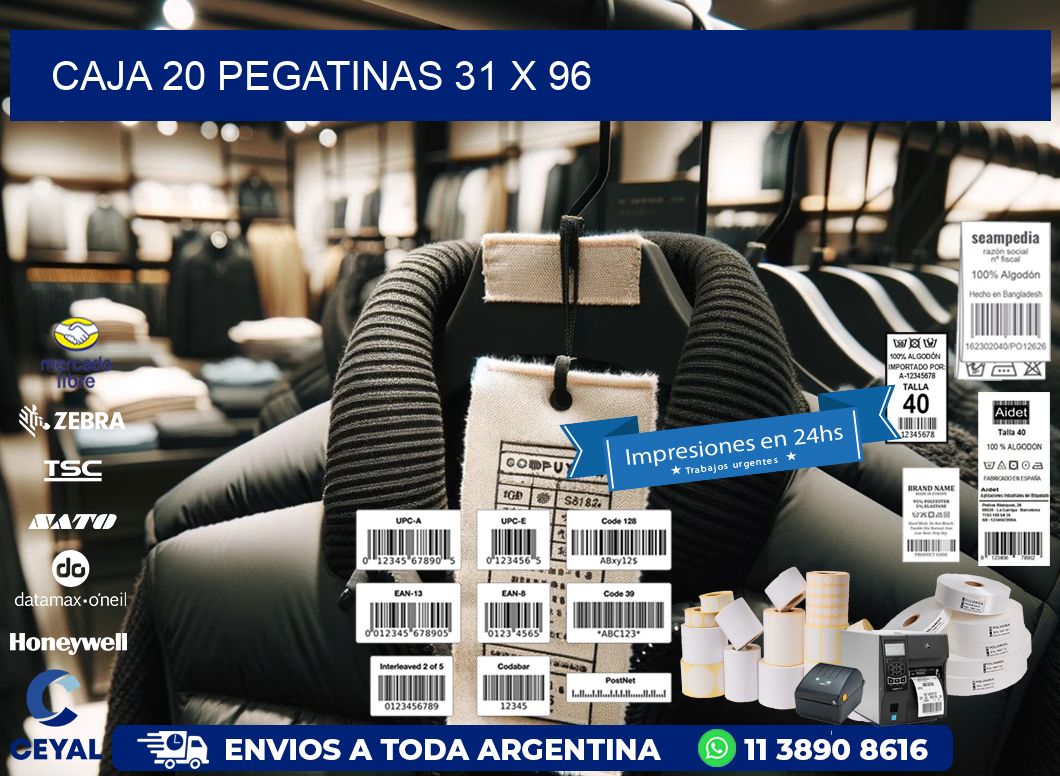 CAJA 20 PEGATINAS 31 x 96