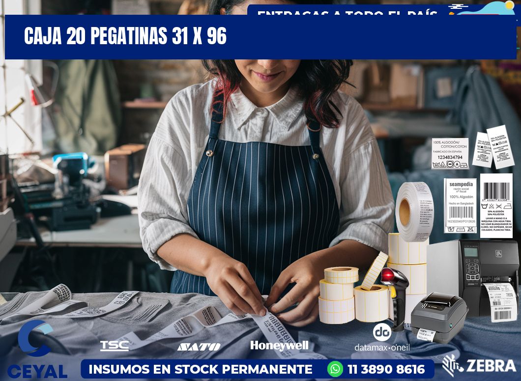 CAJA 20 PEGATINAS 31 x 96