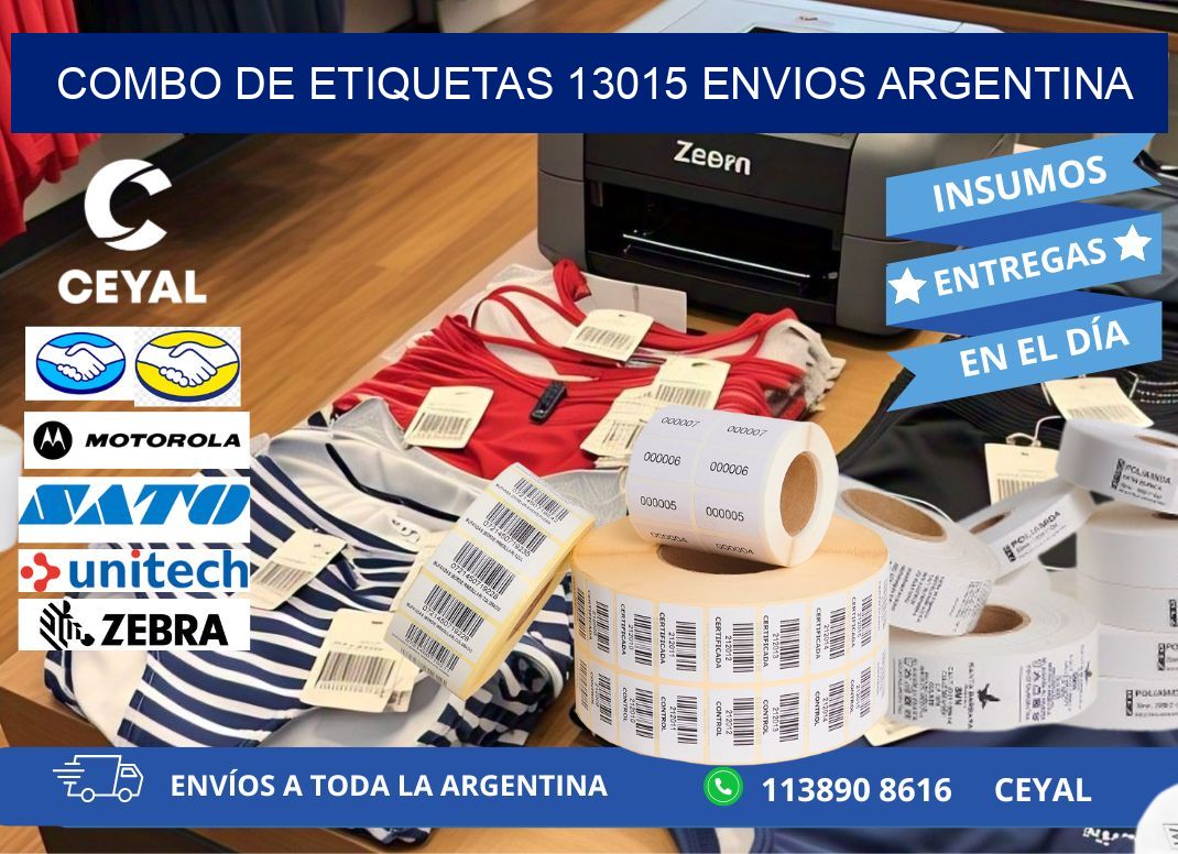 Combo de etiquetas 13015 ENVIOS ARGENTINA