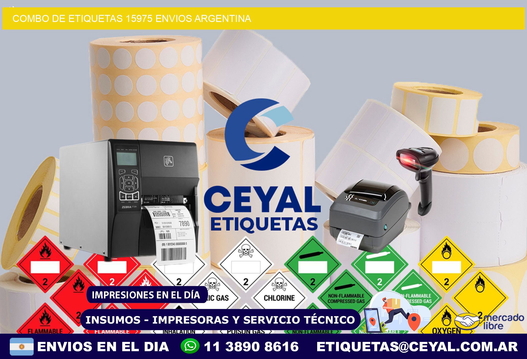 Combo de etiquetas 15975 ENVIOS ARGENTINA