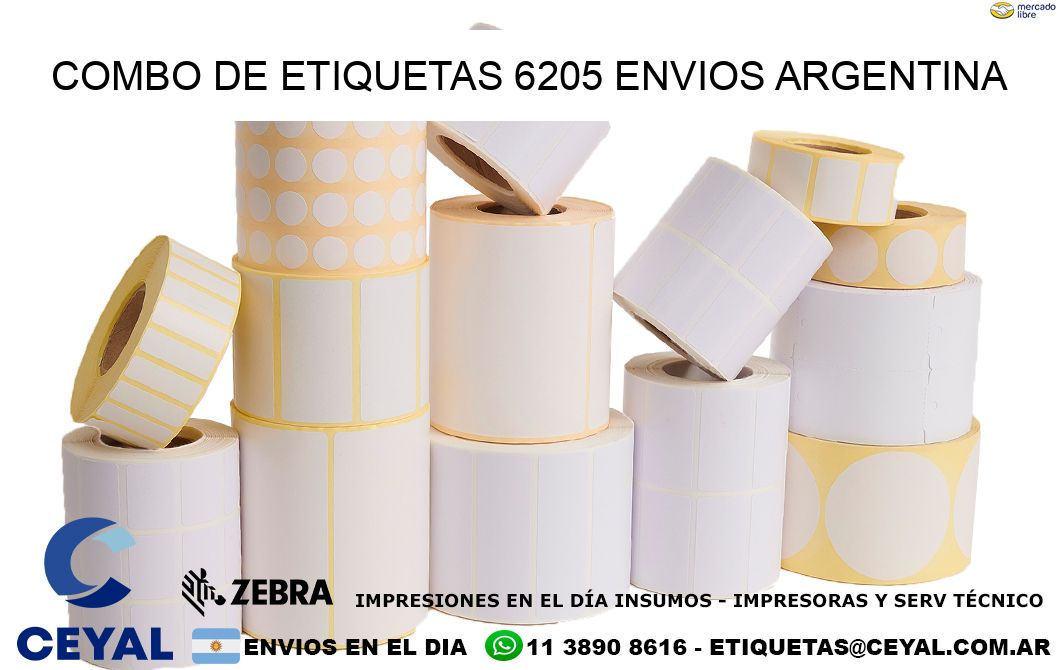 Combo de etiquetas 6205 ENVIOS ARGENTINA