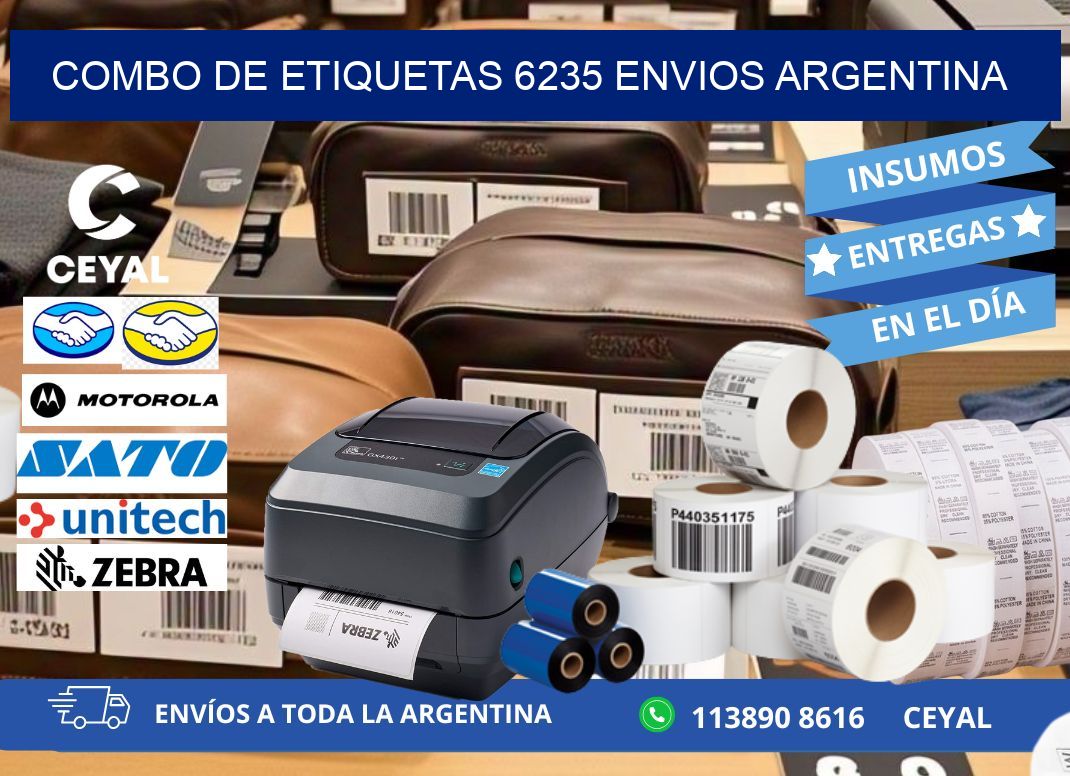 Combo de etiquetas 6235 ENVIOS ARGENTINA